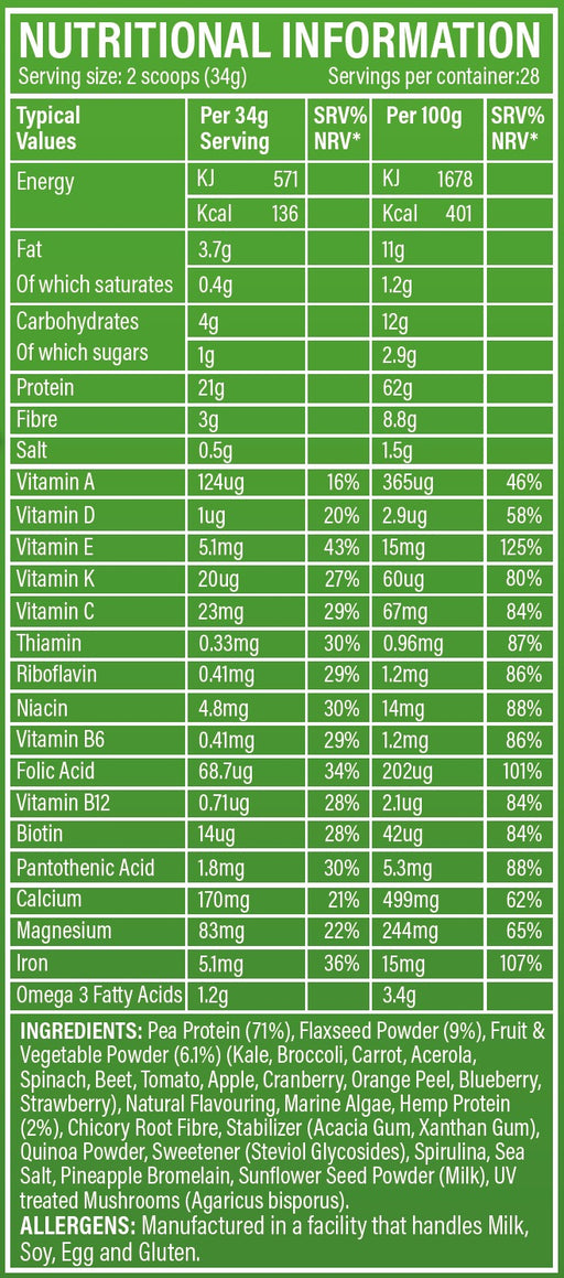 Trained By JP Superfood Greens 1kg Chocolate - Sports Supplements at MySupplementShop by Trained by JP