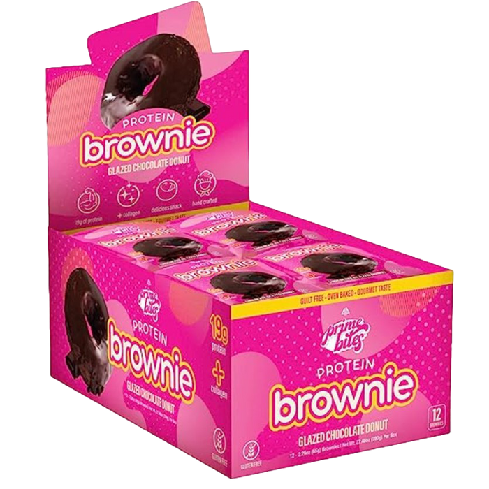 AP Sports PrimeBites Protein Brownies 12x65g (Chocolate Glazed Donut)