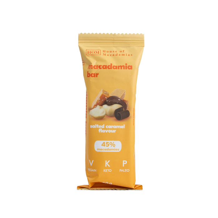 House Of Macadamia Bar 12x50g Salted Caramel