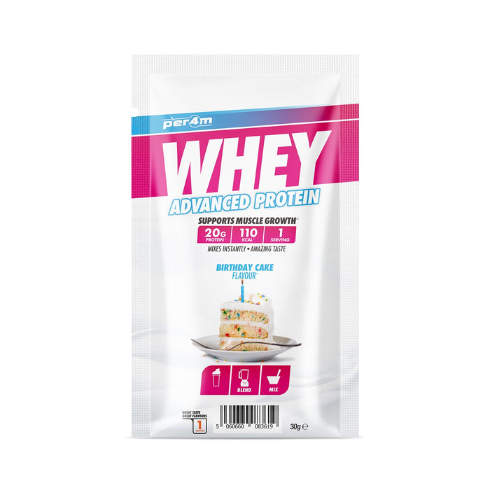 Per4m Whey Protein 30g Sachet - Birthday Cake - Whey Protein at MySupplementShop by PER4M Nutrition