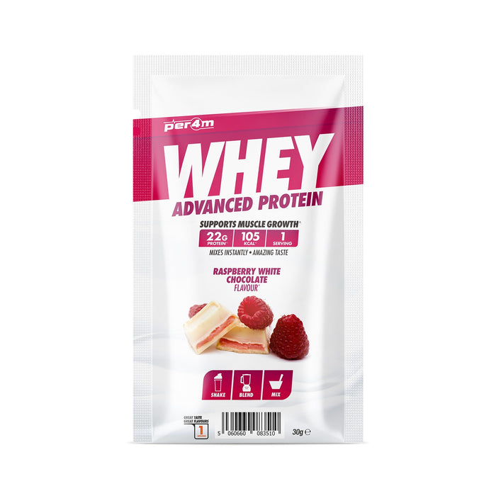 Per4m Whey Protein 30g Sachet - Raspberry White Chocolate - Whey Protein at MySupplementShop by PER4M Nutrition