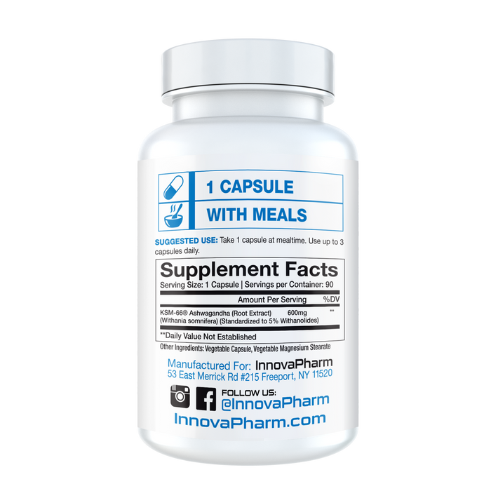 Innovapharm Ashwagandha KSM-66  90Caps - Ashwagandha at MySupplementShop by Innovapharm