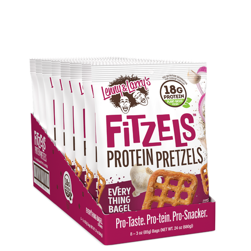 Lenny & Larry's Fitzels 8x85g - Everything Bagel - Sports Nutrition at MySupplementShop by Lenny & Larrys