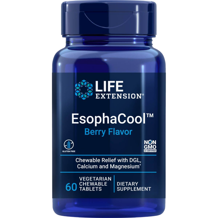 Life Extension EsophaCool, Beerengeschmack – 60 vegetarische Kautabletten