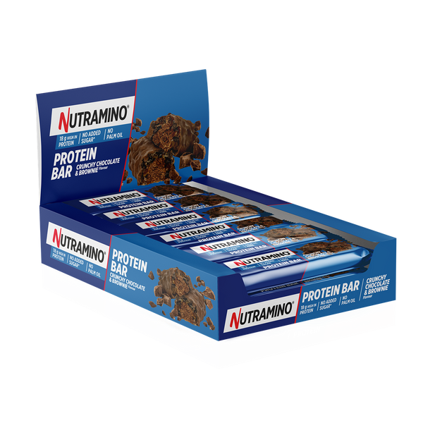 Nutramino Protein Bar 12x55g Crunchy Chocolate Brownie - Protein Bar at MySupplementShop by Nutramino