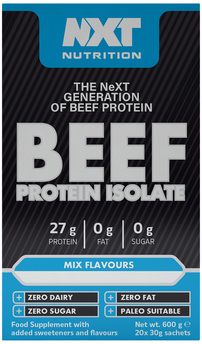 NXT Nutrition Beef Protein Isolate - 20 Sachets - Beef Protein Isolate at MySupplementShop by Nxt Nutrition