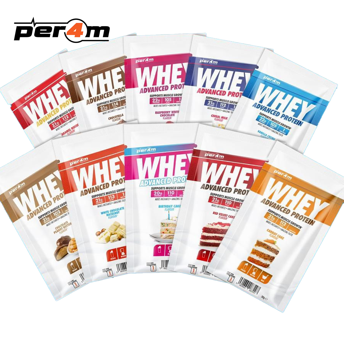 Per4m Whey Protein 30g Sachet - Whey Protein at MySupplementShop by PER4M Nutrition