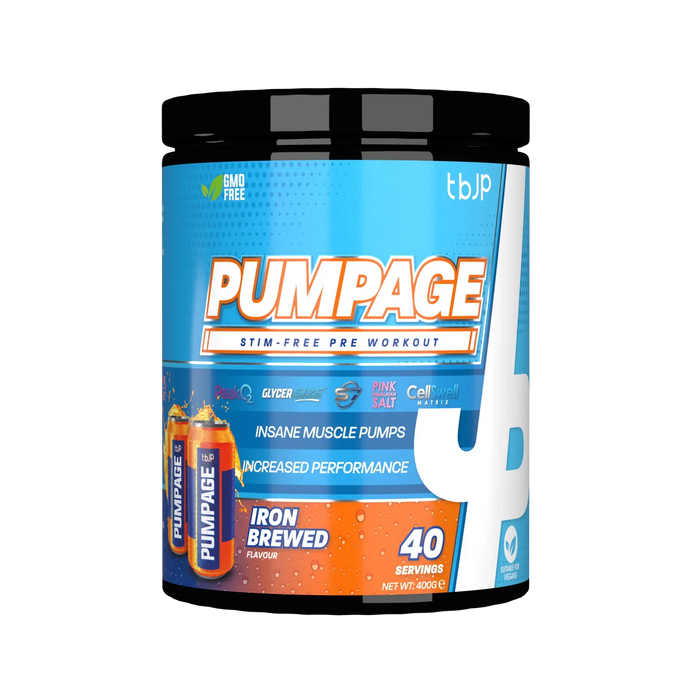 Trained By JP Pumpage Stim Free Pre-Workout 400g - Pre Workout at MySupplementShop by Trained By JP