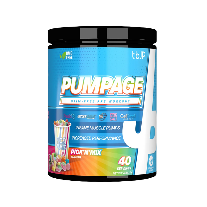 Trained By JP Pumpage Stim Free Pre-Workout 400g - Pre Workout at MySupplementShop by Trained By JP