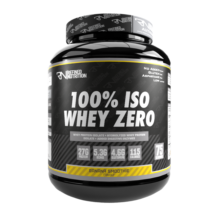 Refined Nutrition 100% Iso Whey Zero 2.27kg Banana Milkshake - Sports Supplements at MySupplementShop by Refind Nutrition