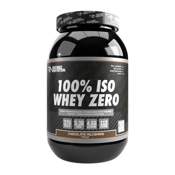 Refined Nutrition 100% Iso Whey Zero 908g Chocolate Milkshake - Sports Supplements at MySupplementShop by Refind Nutrition