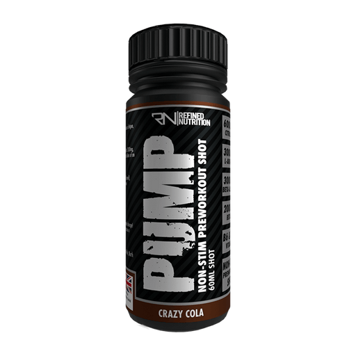 Refined Nutrition Pump Non-Stim Pre-Workout Shots 12 x 60ml - Crazy Cola - Pre Workout at MySupplementShop by Refined Nutrition