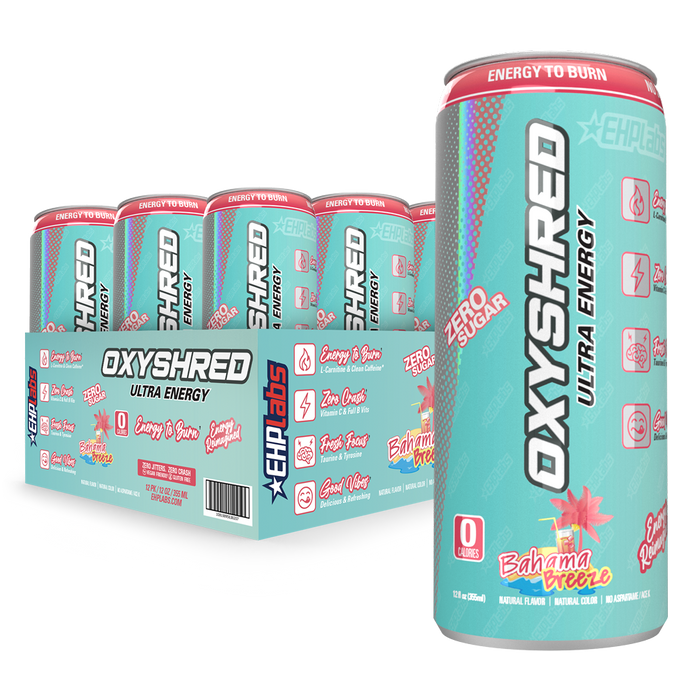 EHP Labs OxyShred Ultra Energy Drink RTD 12x355ml - Bahama Breeze - Pre Workout at MySupplementShop by EHP Labs