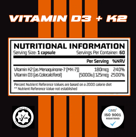 Chemical Warfare Vitamin D3 & K2 60 Caps - Sports Nutrition at MySupplementShop by Chemical Warfare