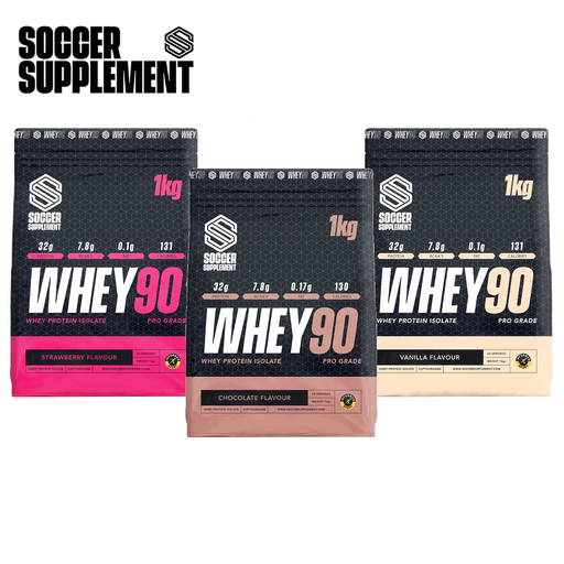 Soccer Supplement Whey 90 Pro Grade Whey Protein Isolate 1kg - Whey Proteins at MySupplementShop by Soccer Supplement