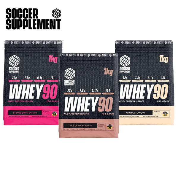 Soccer Supplement Whey 90 Pro Grade Whey Protein Isolate 1kg - Whey Proteins at MySupplementShop by Soccer Supplement