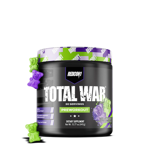 Redcon1 Total War Preworkout 30 Servings - Sour Gummy Bear - Pre Workout at MySupplementShop by RedCon1