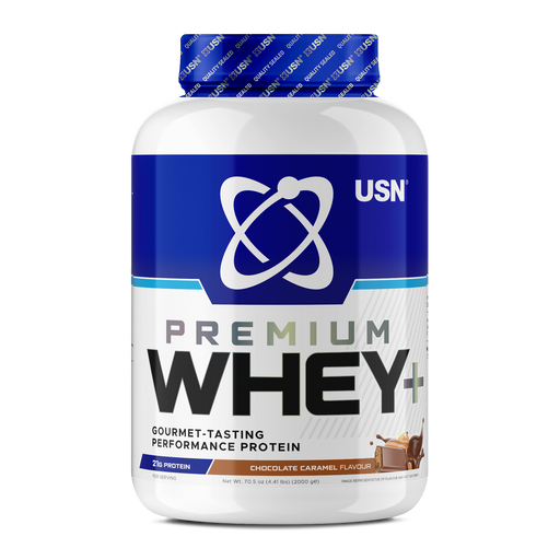 USN Whey+ Premium Protein Powder 2kg - Chocolate Caramel - Protein Powder at MySupplementShop by USN