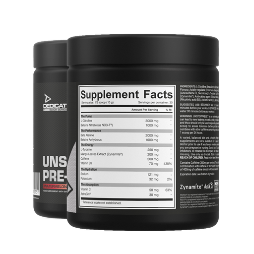 Dedicated Nutrition Unstoppable Pre Workout 300g - Legendary Training Booster - Pre Workout at MySupplementShop by Dedicated Nutrition