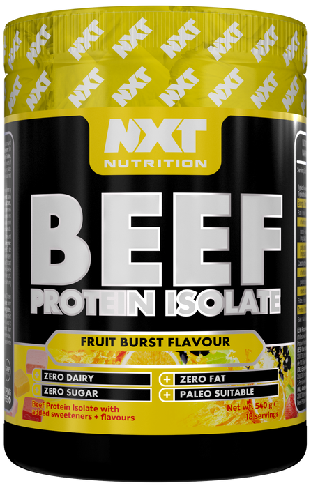 NXT Nutrition Beef Protein Isolate 540g - Fruit Burst - Protein Powder at MySupplementShop by Nxt Nutrition