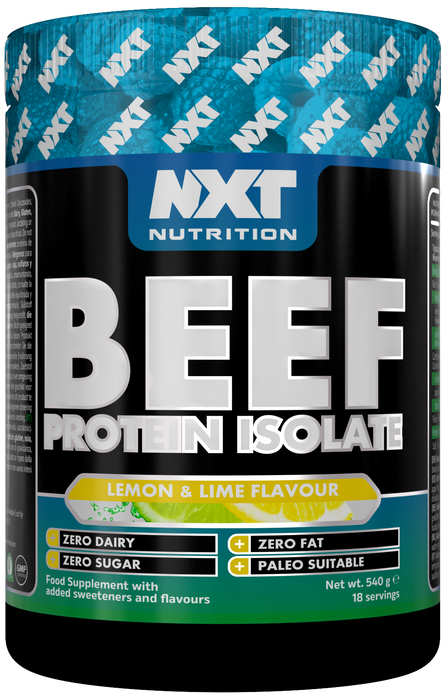 NXT Nutrition Beef Protein Isolate 540g - Lemon & Lime - Protein Powder at MySupplementShop by Nxt Nutrition