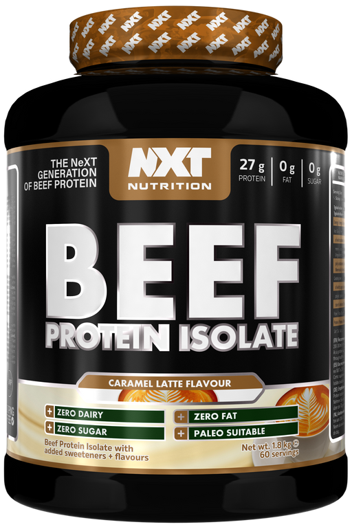 NXT Nutrition Beef Protein Isolate 1.8kg - Caramel Latte - Protein Powder at MySupplementShop by Nxt Nutrition