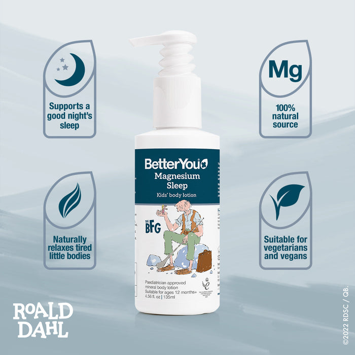 BetterYou Magnesium Sleep Mineral Lotion Junior 135ml - Health and Wellbeing at MySupplementShop by BetterYou