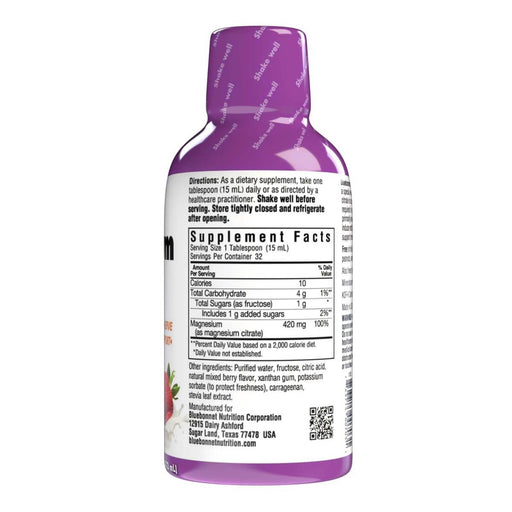 Bluebonnet Liquid Magnesium Citrate Mixed Berry 16 fl oz - Muscle Health at MySupplementShop by Bluebonnet Nutrition