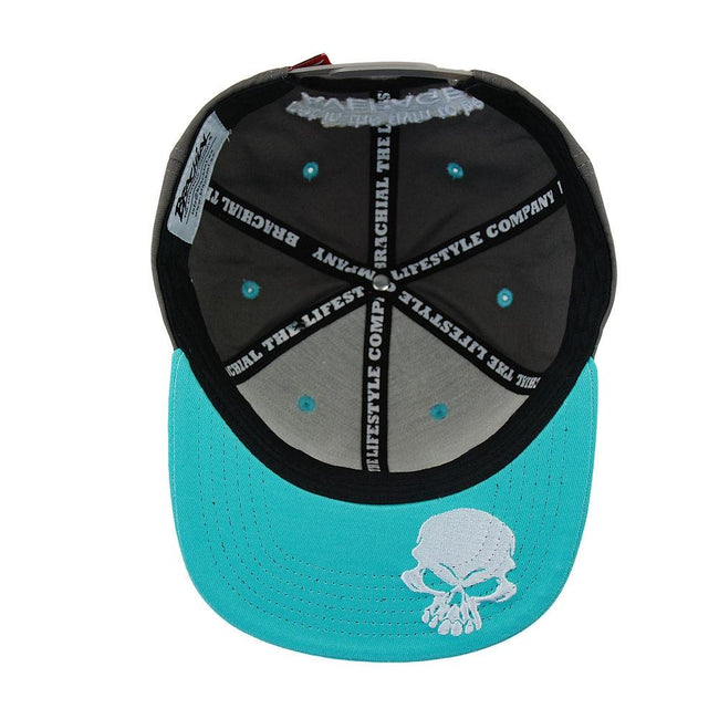 Brachial Snapback Cap Protect - Dark Grey/Aqua - Snapback Cap at MySupplementShop by Brachial The Lifestyle Company