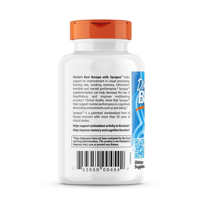 Doctor's Best Bacopa with Synapsa 320 mg 60 Veggie Capsules - Health and Wellbeing at MySupplementShop by Doctor's Best