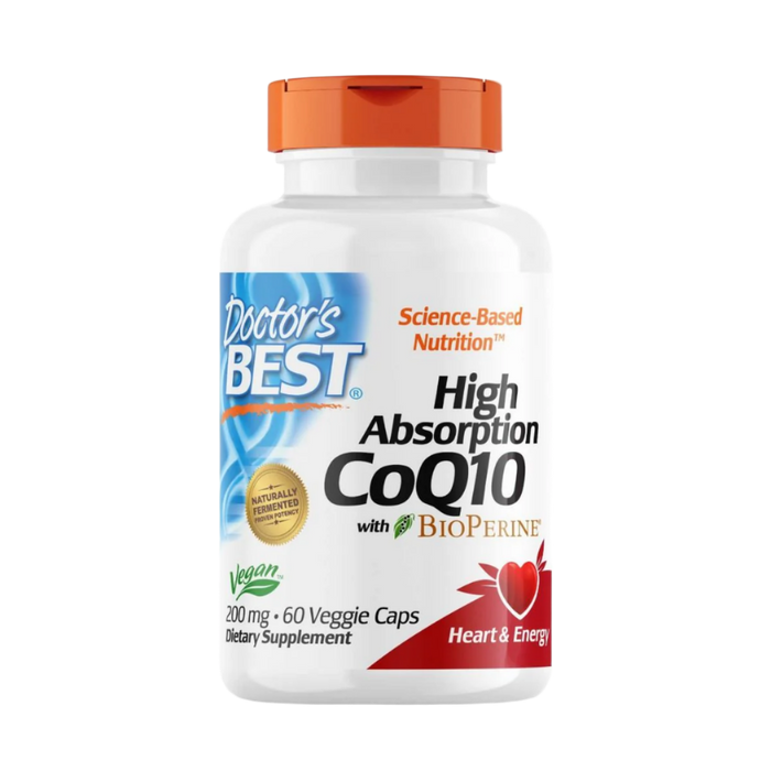 Doctor's Best High Absorption CoQ10 with BioPerine 200 mg 60 Veggie Capsules