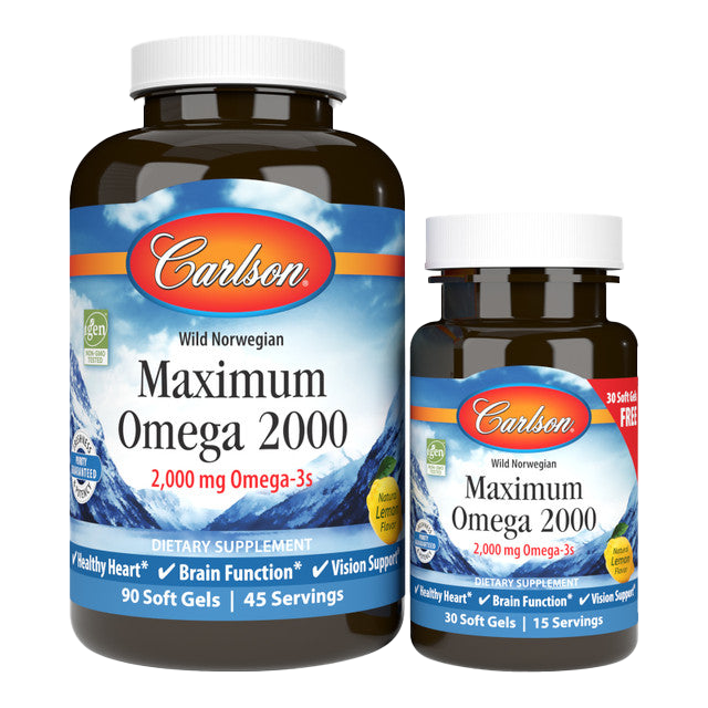 Carlson Labs Maximum Omega 2000 - 90 + 30 softgels