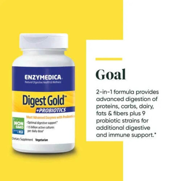 Enzymedica Digest Gold + Probiotics 90 Capsules - Nutritional Supplement at MySupplementShop by Enzymedica