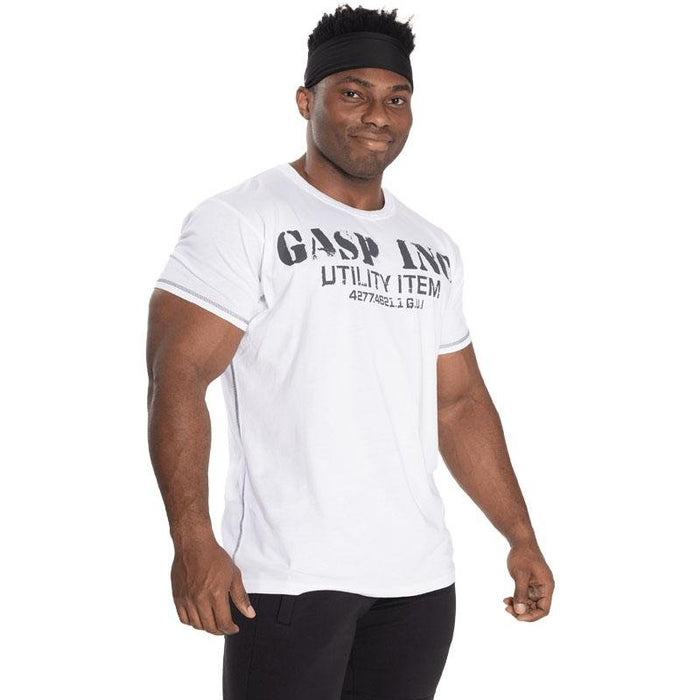 GASP Basic Utility Tee - White - T-Shirt at MySupplementShop by Gasp