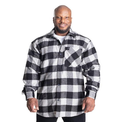 GASP Heavy Flannel Shirt - Grey/Black - Large - T-Shirt at MySupplementShop by Gasp