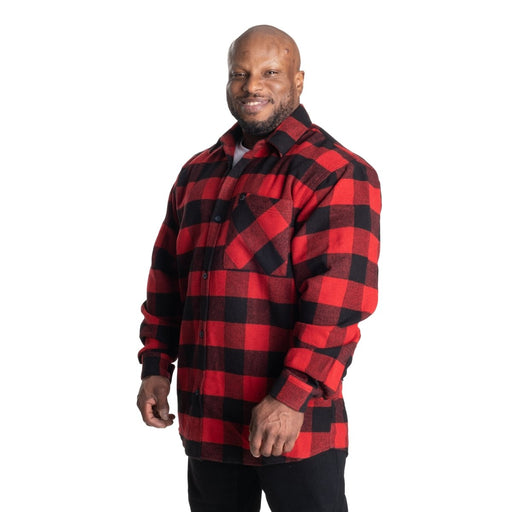 GASP Heavy Flannel Shirt - Red/Black - Crewneck at MySupplementShop by Gasp