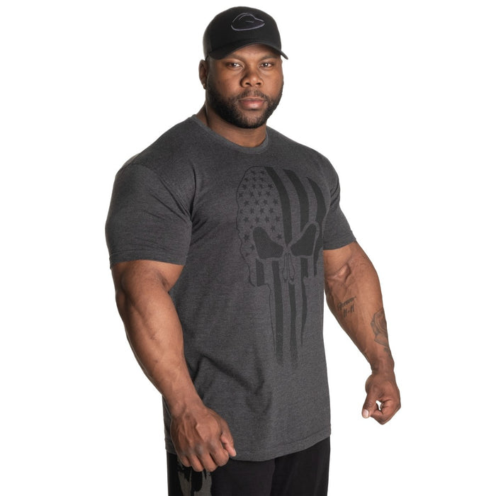 GASP Skull Standard Tee - Dark Grey Melange - Standard Tee at MySupplementShop by Gasp