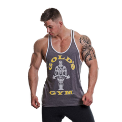 Golds Gym Muscle Joe Contrast Stringer - Gris/Blanc