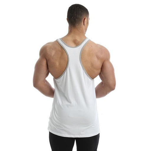 Gold's Gym Camo Logo Classic Stringer - White - Small - Stringer at MySupplementShop by Gold's Gym