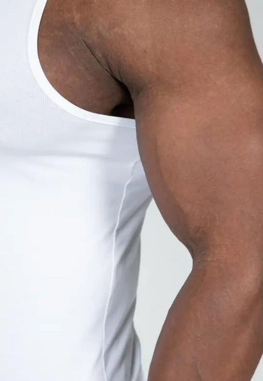 Gorilla Wear Adams Stretch Tank Top White - Medium - Tank Top at MySupplementShop by Gorilla Wear