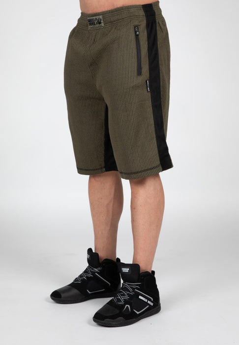 Gorilla Wear Augustine Old School Shorts - Army Green - Shorts at MySupplementShop by Gorilla Wear