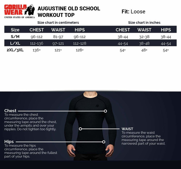 Gorilla Wear Augustine Old School Work Out Top - Grey - Work Out Top at MySupplementShop by Gorilla Wear