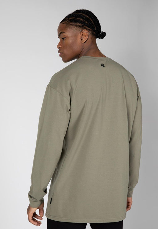 Gorilla Wear Boise Oversized Long Sleeve - Army Green - Long Sleeve at MySupplementShop by Gorilla Wear