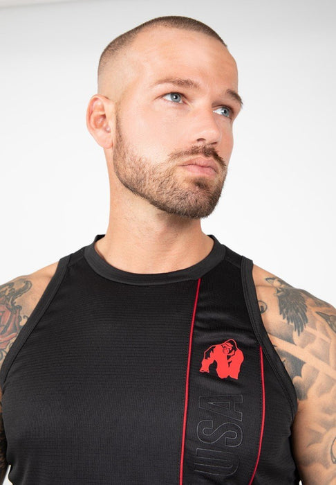 Gorilla Wear Branson Tank Top Black/Red - Medium - Tank Top at MySupplementShop by Gorilla Wear