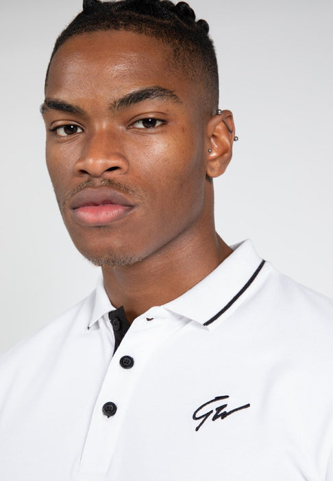 Gorilla Wear Delano Polo White/Black - XXXXL - Polo at MySupplementShop by Gorilla Wear