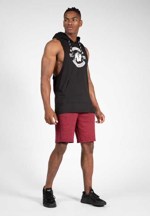 Gorilla Wear Lawrence Hooded Tank Top - Black - Large - Tank Top at MySupplementShop by Gorilla Wear