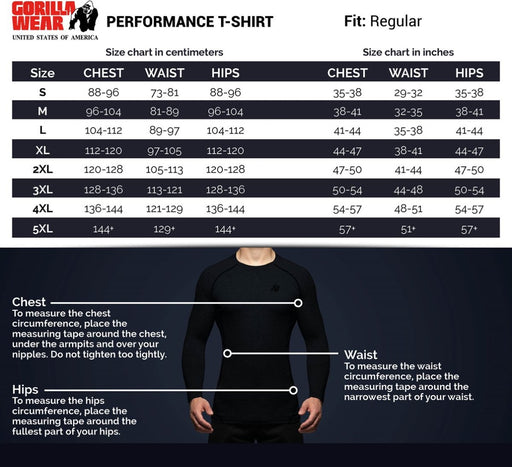 Gorilla Wear Performance T-Shirt Black - Medium - T-Shirt at MySupplementShop by Gorilla Wear