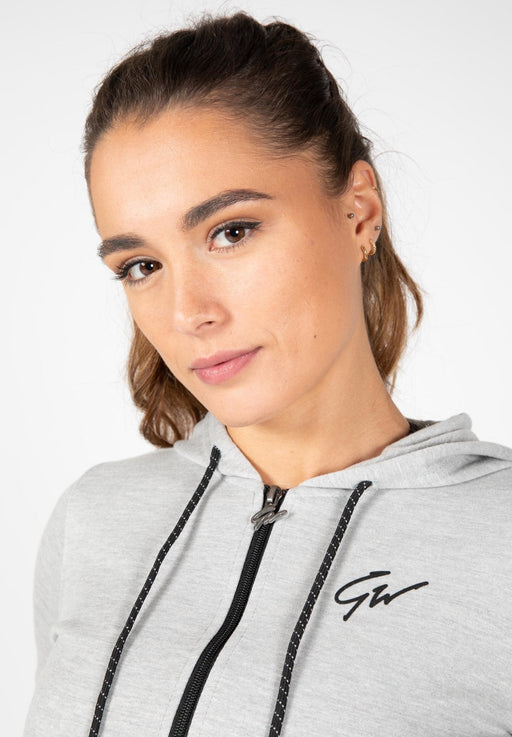 Gorilla Wear Pixley Zipped Hoodie - Grey - Hoodie at MySupplementShop by Gorilla Wear