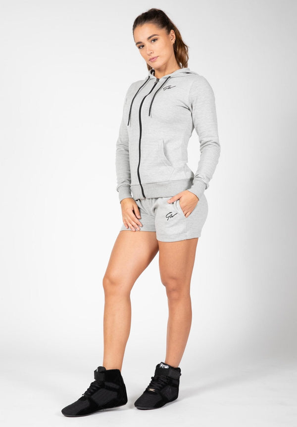 Gorilla Wear Pixley Zipped Hoodie - Grey - Small - Hoodie at MySupplementShop by Gorilla Wear