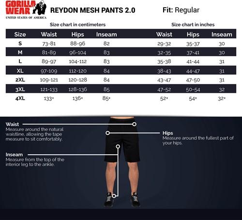 Gorilla Wear Reydon Mesh Pants 2.0 - Black - XXXXL - Pants at MySupplementShop by Gorilla Wear